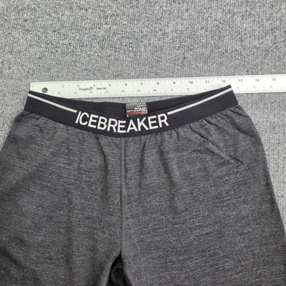 Icebreaker Bodyfit Zone Leggings Mens L Gray Merino Wool Base Layer Pants